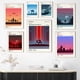 thumbnail image 3 of Pintura en lienzo de paisaje abstracto de estrella y planeta Retro, póster de película minimalista de Wars, impresión de cueva, pintura moderna con láser, decoración del hogar para habitación, 3 of 4