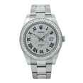 thumbnail image 1 of Pre-Owned Rolex Datejust 41MM 116300 Diamond Paved Roman Dial Diamond Bezel Stainless Steel Oyster Bracelet, 1 of 9