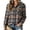 04_Brown, variant on Button Down Shirts for Women Fall Casual Long Sleeve Plaid Shirts Loose Lightweight Flannel Shirt