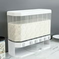 thumbnail image 2 of 5 Compartments Grain Food Container Kitchen Storage Case Boxes Food Desktop Dispenser Countertop Organizer for Household Restaurant, 2 of 7