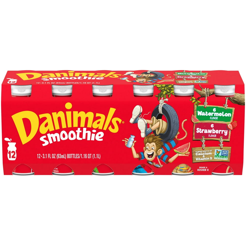 Danimals Strawberry Explosion & Wild Watermelon Variety Pack Smoothies