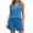 Blue, variant on FAIWAD Womens Pajama Sets 2 Piece Short Set Sleeveless V Neck Tank Top and Shorts Lounge Clothing