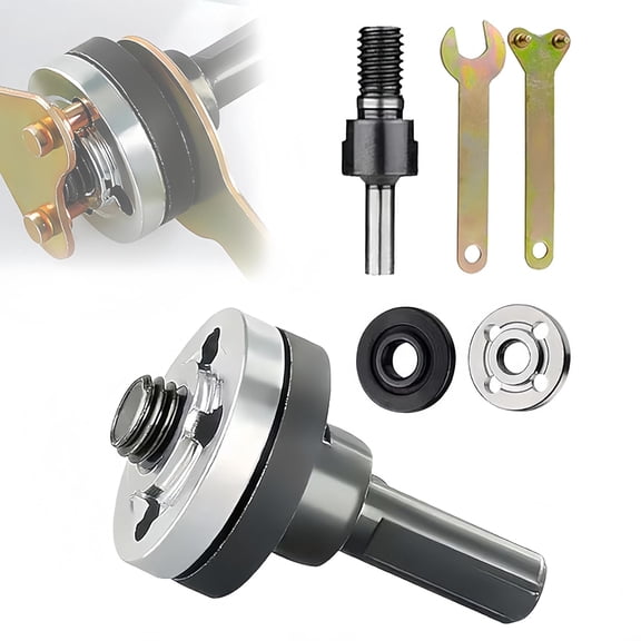 Conversion Angle Grinding Adapter Connecting Rod Kit for Electric Drill - 6/10mm Mandrel with Spanner Converts Drill to Cutter/Polisher for Disc & Wheel Attachments