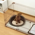 thumbnail image 3 of Medium 21.7x16.1x2.2" Oval Pet Bed, Brown, 3 of 5