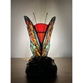 thumbnail image 2 of Stained Glass Night Light Butterfly Blue Green Red LED Bulb Included 6"W*7"D*9"H, 2 of 5