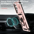 thumbnail image 2 of For Samsung Galaxy S22 Ultra Case, Military Anti-Drop Hybrid Rugged Shockproof Kickstand Case with Ring Holder Magnetic Car Mount Slide Camera Lens Protect For Samsung Galaxy S22 Ultra 6.6",Rosegold, 2 of 8
