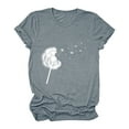 thumbnail image 3 of Birdeem T-Shirt Décontracté pour Femmes Imprimé Col Rond Manches Courtes Chandail Blouse Tops, 3 of 9