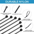 thumbnail image 3 of Cable de nailon autoblocante Rienar de 15 cm con cremallera, 1000 unidades, negro, 3 of 7
