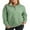 A Green, variant on DOKOTOO Women's Sweatshirts Casual Half Button Pullover Sweatshirts Lightweight Long Sleeve Sweatshirt for Women Loose Fall Tops Outfits