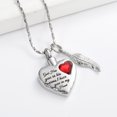 thumbnail image 3 of January Birthstone Heart with Feather Cremation Jewelry for Ashes Urn Necklace Lockets for Human Ashes Pet Ashes Holder, 3 of 5