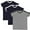 Navy/White/Navy/White/Granite Heather/VN Smoke, variant on Marky G Apparel Boys' Soccer Ringer Short-Sleeve T-Shirt (Pack of 3)