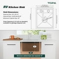 thumbnail image 2 of TORVA RV Kitchen Sink, 15 x 18 x 9 Inch Undermount Bar Sink 16 Gauge Stainless Steel Single Bowl Workstation Sink with Faucet Cutting Board, White, 2 of 8