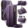 thumbnail image 1 of Funda Billetera para Samsung Galaxy S25 Plus, Funda de Cuero PU con Bloqueo RFID Para Mujer y Hombre, Funda abatible con Soporte, Correa para la Muñeca, Cremallera, Ranura para Tarjetero de Crédito, 1 of 10