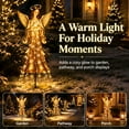 thumbnail image 2 of Clearance! Angel Blessing Magic Fountain - Flowing Snowflake LED Christmas Garden Light, Solar Christmas Yard Stake with Cascading LED Strands, Outdoor Grave Memorial Cemetery Yard Decor, 2 of 7