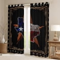 thumbnail image 2 of Homewish Rustic Texas Stars Curtains Pack of 2 (42x84 Each), American Flag Curtains Blackout, Teens Adult Men Women Bedroom Curtains, Blackout Curtains Bedroom Decor, 2 of 5