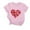 Pink, variant on Aloohaidyvio Hearts T-Shirt Women Vintage Valentine's Day Graphic Tee Summer Casual Print Short Sleeve Tops