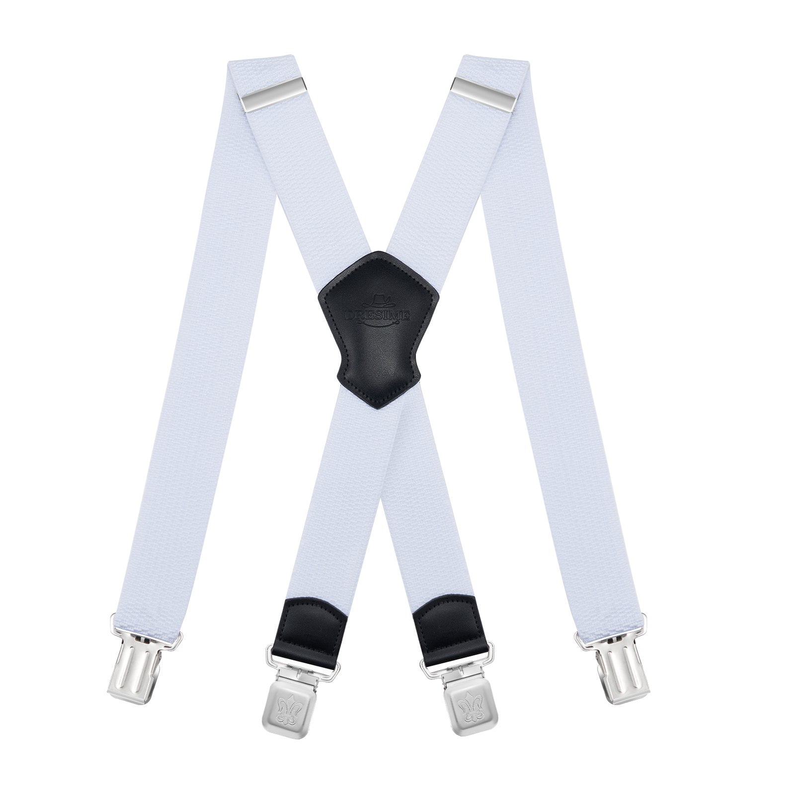 BIGLUFU Men's Suspenders, with Heavy Duty Clip Wide XBack for Work