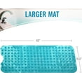 thumbnail image 5 of HealthSmart Antimicrobial Bath Mat with Non-Slip Suctions and Drain Holes, Extra Long, Green, 5 of 6