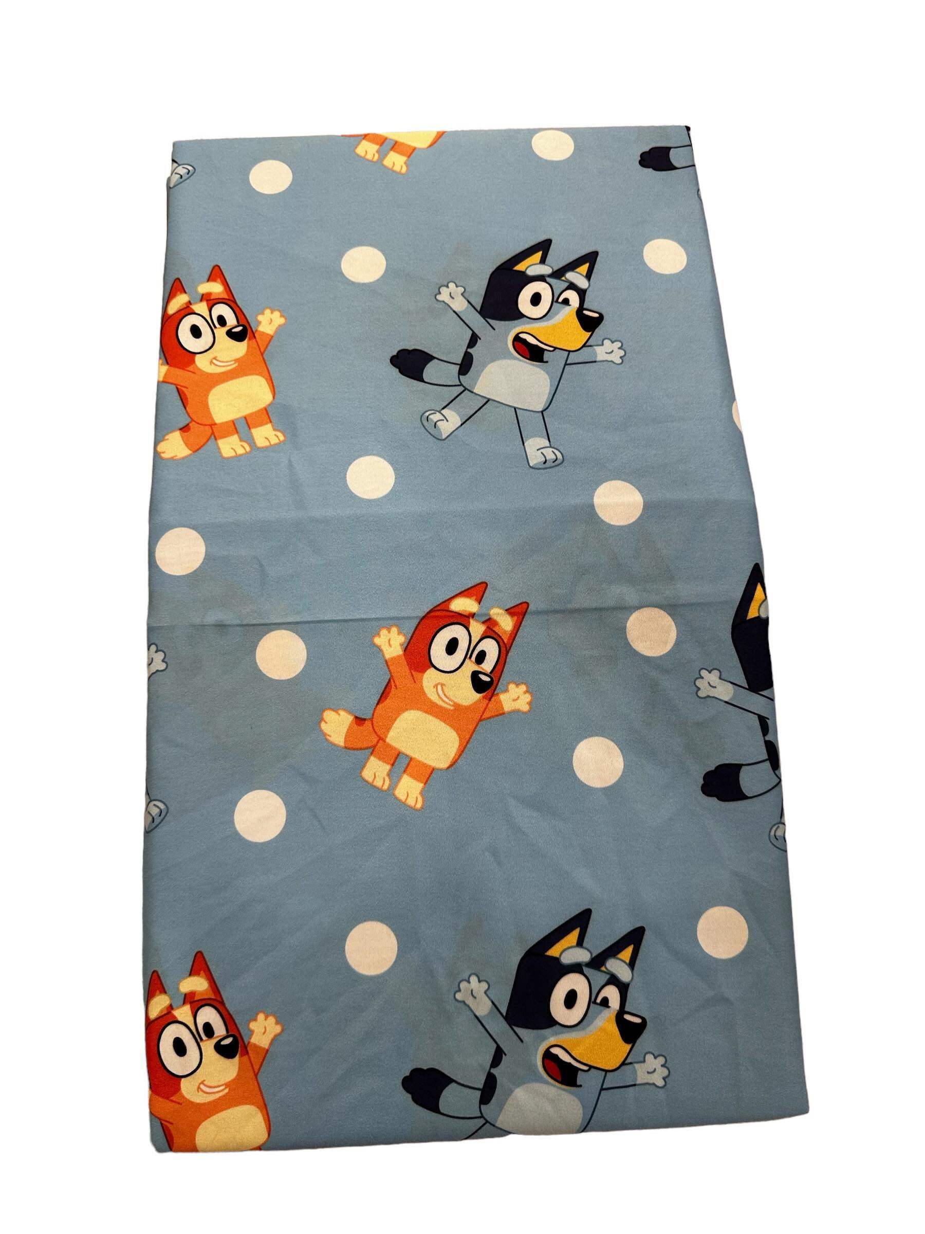 Bluey Blue Polka Dots Twin Sheet Kids Set, 3 Pieces
