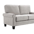 thumbnail image 2 of Serta Copenhagen 61" Round Arm Fabric Loveseat with Storage Light Gray, 2 of 17