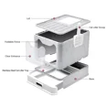 Foldable Enclosed Stainless Steel Cat Litter Box with Lid,Top Entry