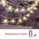 thumbnail image 3 of Guirnalda de luces navideñas con forma de copo de nieve, cadena de luces de hadas de 5 m/10 m, 220 V, para exteriores, para el hogar, bodas, fiestas, decoración de Año Nuevo, 3 of 5