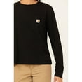 thumbnail image 3 of Carhartt Women's Loose Fit Lightweight Long Sleeve Pocket T-Shirt Black Large, 3 of 4