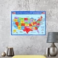 thumbnail image 4 of 2pcs Household Geography Poster Interesting Learning Poster Wear-resistant Geography Map Poster, 4 of 5
