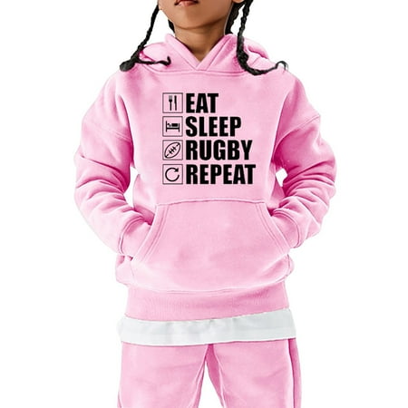 

ZMHEGW Hoodies for Girls American Football Fans Sports Gift Vintage Rugby Player Sports Retro Rugby Pullover Outfits Girls Hoodie