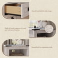 thumbnail image 6 of KeyWhat Farmhouse Nightstand with Charging Station for Bedroom, 2-Drawer Rustic End Tables for Living Room, Antique Brush White, 6 of 7