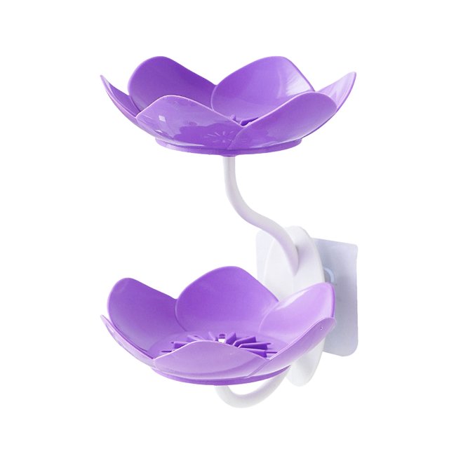 Jabonera de baño con drenaje automático, extraíble, de doble capa, con ventosa, para ducha, montaje en pared, soporte para esponja y jabón.