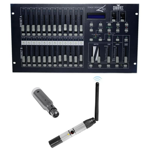 Chauvet DJ STAGE DESIGNER 50 Wireless DMX Dimmer Controller Receiver Transmitter