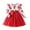 Red-Long Sleeve, variant on Lanbubble Girls Floral Tutu Dress Long Sleeve Tulle Princess Party Dress 3-4 Years
