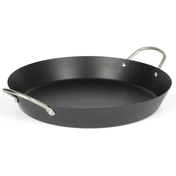 Oster Smithfire 16" Carbon Steel Nonstick Paella Fry Pan, Wide Flat Base