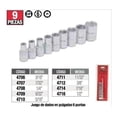 thumbnail image 2 of Juego De 9 Dados En Pulgadas Cuadro 1/4 en Riel Urrea 47204, 2 of 3