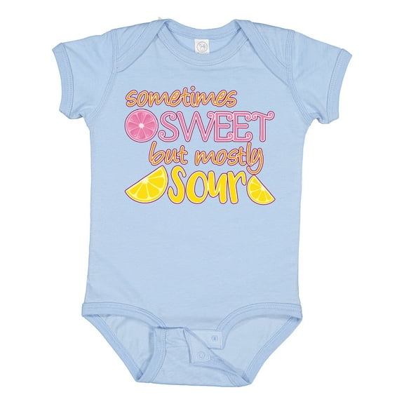 Inktastic Sometimes Sweet, but Mostly Sour Pink and Yellow Lemons Boys or Girls Baby Bodysuit