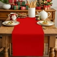 thumbnail image 5 of Table Runner Dresser Scarves 90 Inch Long,Christmas Red Linen Dining Table Runners, 5 of 9