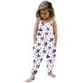 thumbnail image 2 of Splozh Toddler Kids Baby Girl Fourth of July Outfits American Flag Romper One-Piece Sleeveless Jumpsuit,White,2-3 Years, 2 of 4