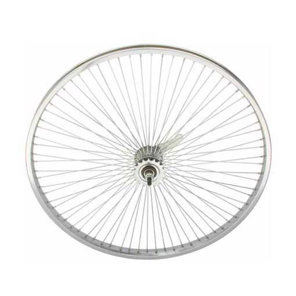 26" 72 Spoke Coaster Wheel 14G Chrome. Bicycle wheel, bike wheel