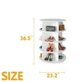 thumbnail image 3 of SpaceAid Rotating Shoe Rack Tower 4 Tier, Display Lazy Susan, White, 23.2"D x 23.2"W x 36.5"H, 3 of 6