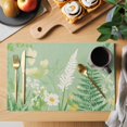 thumbnail image 2 of Placemat Set of 4 Flower Butterfly Leaf Placemats for Dining Table Spring Plant Washable Table Mats for Kitchen and Party Decor Indoor & Outdoor Use, 2 of 8