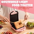 thumbnail image 2 of LOVEVER Electric Waffle Sandwich Maker  Toaster  Panini Press with Healthy Ceramic Nonstick Plates  Perfect for Tuna Melts  Crispy Rice  Grilled Cheese  LED Indicator Light, 2 of 8