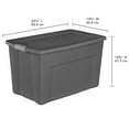 thumbnail image 2 of Sterilite  132 L Latch Tote- Aqua, 2 of 3