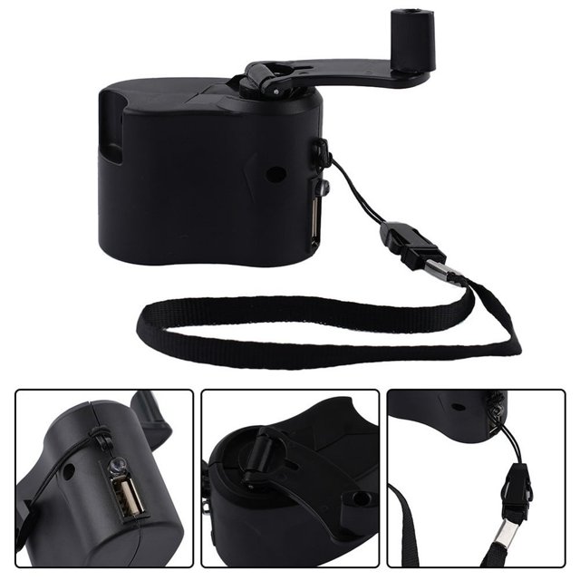 MesaSe 1 Pcs USB Hand Crank Charger Generator Manual Dynamo Mobile Charge