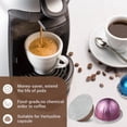 thumbnail image 2 of Kit de c&aacute;psulas reutilizables vertuo, con 100 tapas de aluminio de 62 mm, asiento de ABS, cuchara de caf&eacute;, cepillo de limpieza para rellenar f&aacute;cilmente las c&aacut, 2 of 6