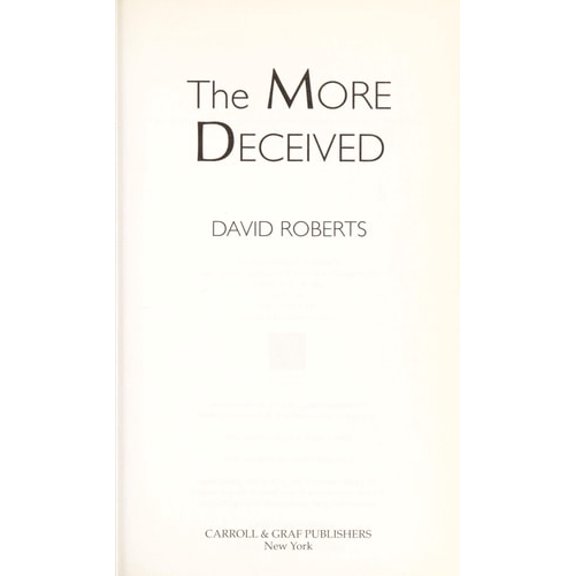 Pre-Owned The More Deceived: The Sixth in the Lord Edward Corinth and Verity Browne Murder Mystery Series (Hardcover) 0786714182 9780786714186