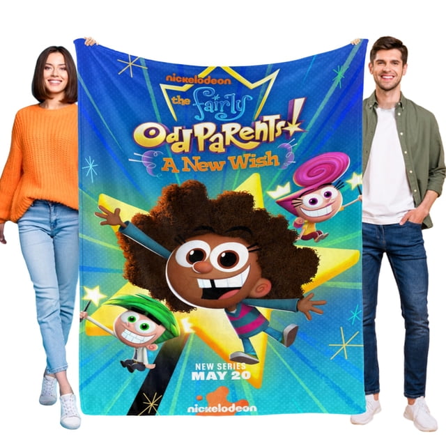 Los Padrinos Mágicos: Un Nuevo Deseo anti-pilling, suave, ligera, esponjosa y acogedora de lujo para hogar y cocina – Perfecta para niños y adultos,130X150cm
