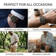 thumbnail image 6 of Carribean Joe Men's Analog Watch, Green -Tone Round Case,Quartz Movement, Decorative Subdial Design, Brown Vegan Leather Strap Wrist Watch for men, 6 of 6