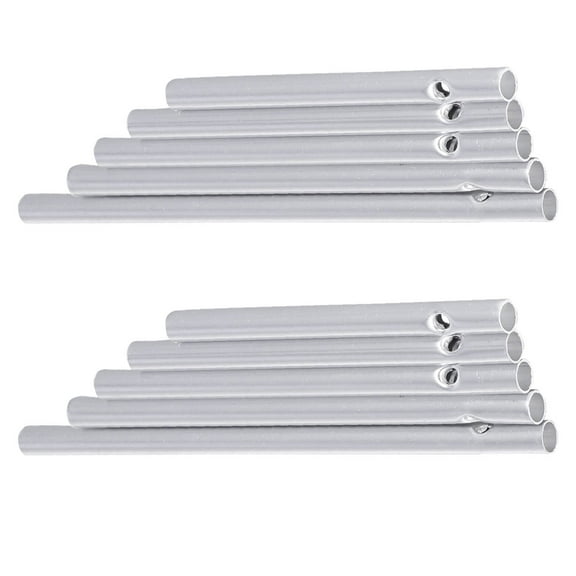 Soimiss 25Pcs Wind Chime Tube Craft Silver DIY Craft Soothing Sound