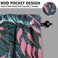 thumbnail image 3 of Palm Leaf Print 2 Pack Short Curtains 27.5Wx39L Inch Semi-Sheer Rod Pocket Panels for Small Windows, 3 of 4